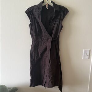 Maeve Dark Brown Wrap Dress